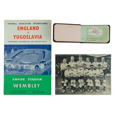 Lot 564 - A 1956 England V Yugoslavia football matchday...