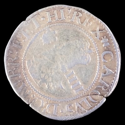 Lot 382 - A Charles I Aberystwyth mint silver groat coin,...