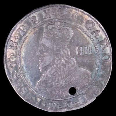 Lot 386 - A Charles I Exeter mint silver groat coin, ref:...