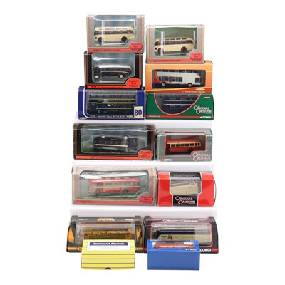 Lot 744 - A group of diecast toy buses and other...