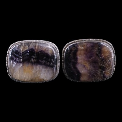 Lot 1213 - Two vintage Thomas Mott Blue John and sterling...