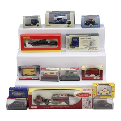 Lot 718 - A group of model railway trackside diecast and...