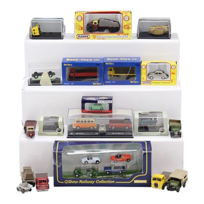 Lot 719 - A group of model railway trackside diecast and...