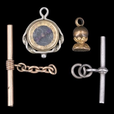 Lot 1398 - Vintage gilt-metal and base-metal T-bars...