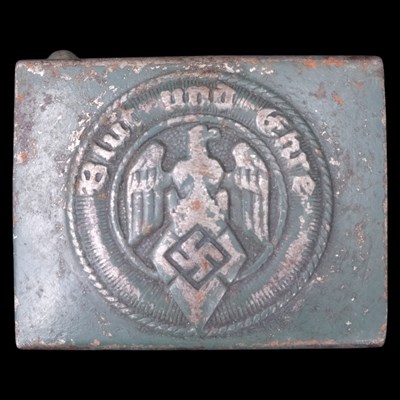 Lot 142 - A German Third Reich Hitler Youth steel belt...