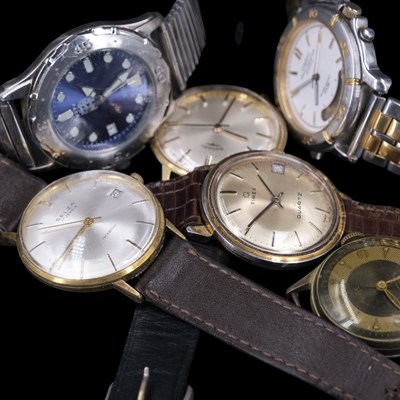 Lot 1456 - A small group of largely vintage wristwatches,...