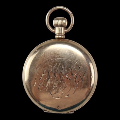 Lot 1464 - An early 20th Century Elgin rolled-gold hunter...