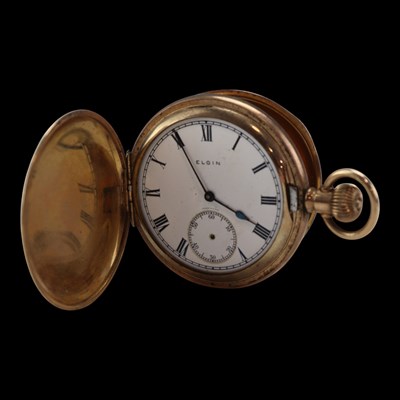 Lot 1467 - An early 20th Century Elgin rolled-gold hunter...