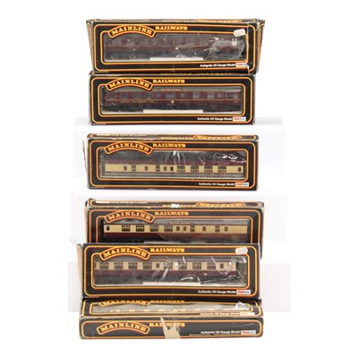 Lot 732 - Six Mainline OO gauge model railway carriages,...