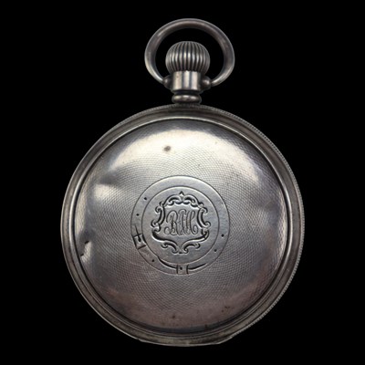 Lot 1470 - A 1940s Omega silver hunter pocket...