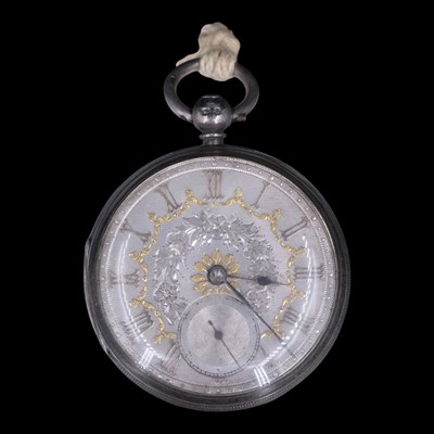 Lot 1471 - A 1920s silver open-faced pocket watch by J...