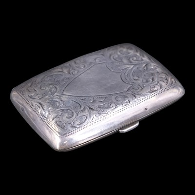 Lot 1136 - An Edwardian silver cigarette case, engraved...