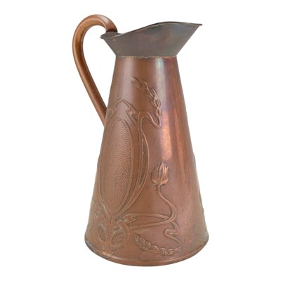 Lot 879 - An Art Nouveau copper ewer in the manner of...