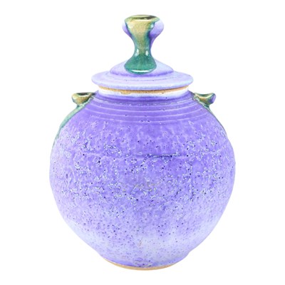 Lot 967 - A Simon Shaw studio stoneware lugged jar and...