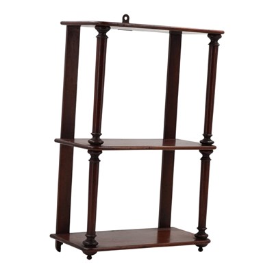 Lot 903 - A Victorian mahogany wall-hanging whatnot,...
