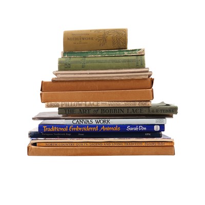 Lot 329 - A group of books on needlework, lace, sewing, etc