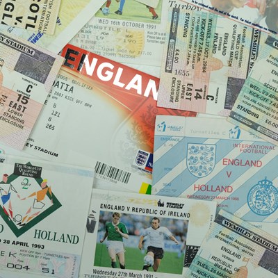 Lot 583 - [Football] A group of England international...
