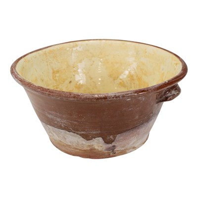Lot 838 - A vintage glazed earthenware dairy crock, 39...