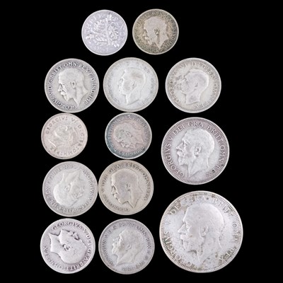 Lot 395 - A small quantity of post-1920 GB silver coins,...