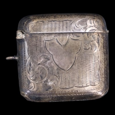 Lot 1064 - An Edwardian silver vesta case, 4 cm, 22 g