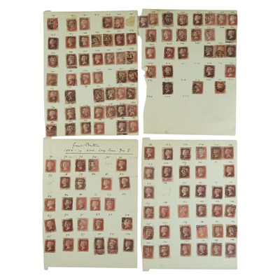 Lot 429 - Four sheets of Victorian penny red stamps