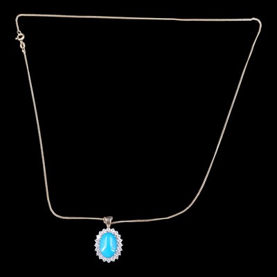 Lot 1358 - A near-contemporary turquoise and...