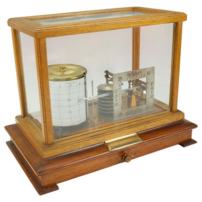 Lot 649 - An early 20th Century barometer / barograph,...