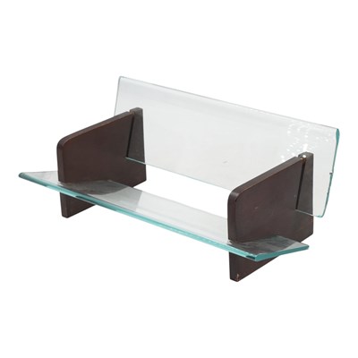 Lot 899 - An Art Deco / Moderne book trough, in glass...