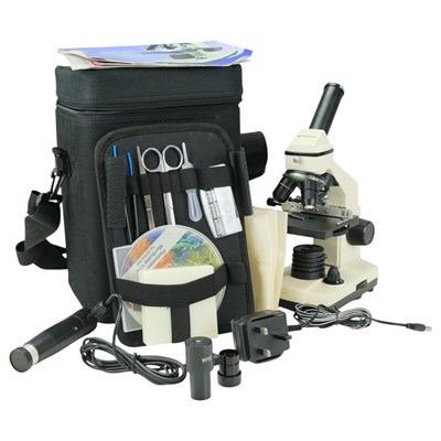Lot 634 - A Bresser Biolux 20x-1280x microscope and...