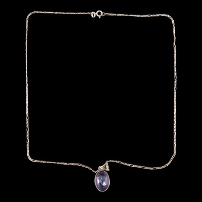 Lot 1369 - A 1980s amethyst and 9 ct gold...