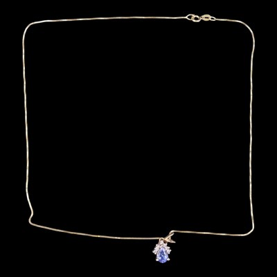 Lot 1375 - A near-contemporary blue gemstone, diamond and...