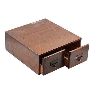 Lot 912 - Advance Systems oak card index filing...