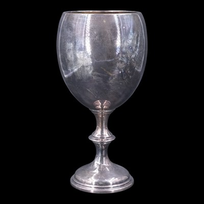 Lot 1081 - A large 1930s silver goblet, A E Poston & Co...