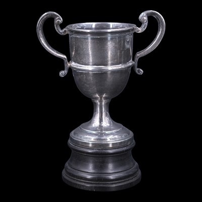 Lot 1084 - A small French silver two-handled trophy cup,...