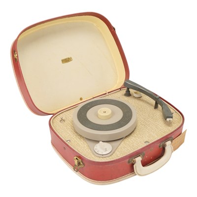 Lot 653 - A 1960s Fidelity Radio HF22 portable record...