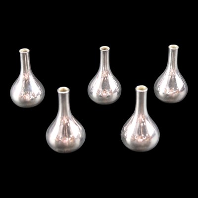 Lot 1175 - Five mid 20th Century Modernist candlestick...