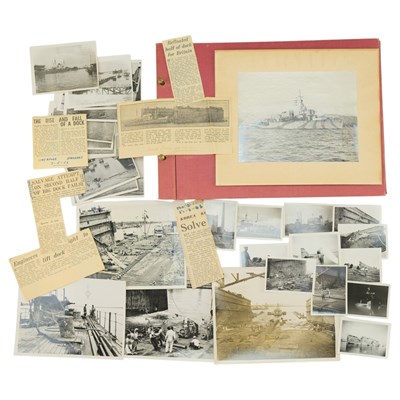 Lot 167 - A group of 1950s photographs and newspaper...