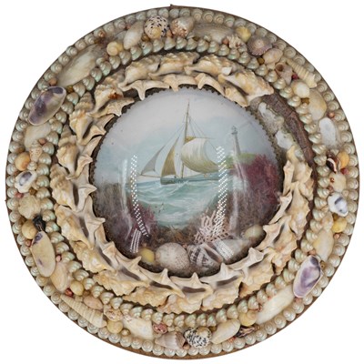 Lot 491 - A vintage circular diorama containing a...