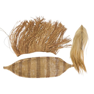 Lot 928 - An Ethiopian Gambela hand woven "canoe" basket,...