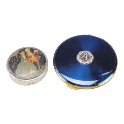 Lot 821 - A mid-20th Century gilt-metal and blue...