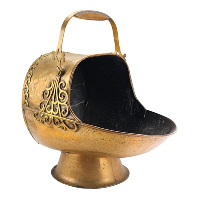 Lot 884 - A large and impressive Victorian brass coal...