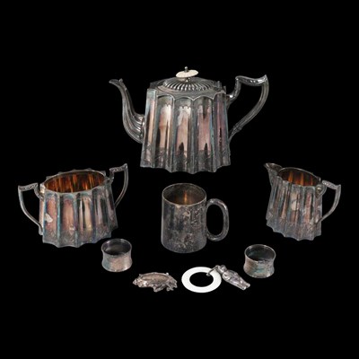 Lot 1169 - A Victorian Daniel & Arter EPBM tea set,...