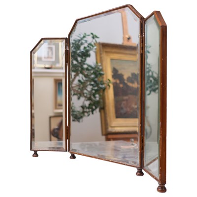 Lot 1574 - A 1920s triptych dressing table mirror, 53 cm...