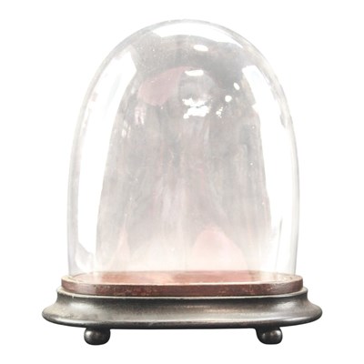 Lot 1057 - A Victorian oval-section glass dome and...