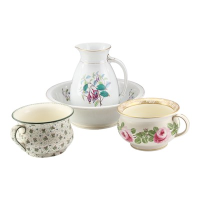 Lot 987 - A Victorian Wedgwood hand-painted rose pattern...