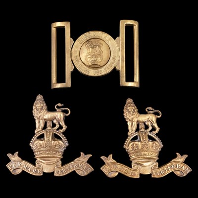 Lot 34 - Two Royal Marines Band pouch badges, together...