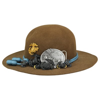 Lot 216 - A US Marine Corps campaign hat, together with...