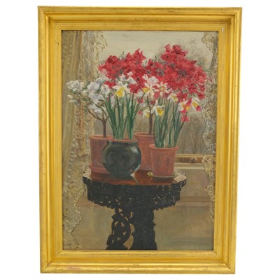 Lot 1547 - Two decorative paintings, respectively...