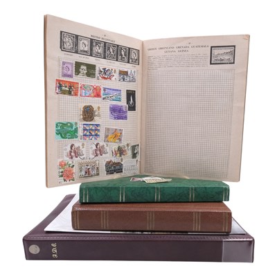 Lot 447 - Two stockbooks and an album of commonwealth...
