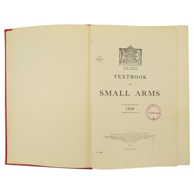 Lot 162 - "Textbook of Small Arms", War Office, 1929